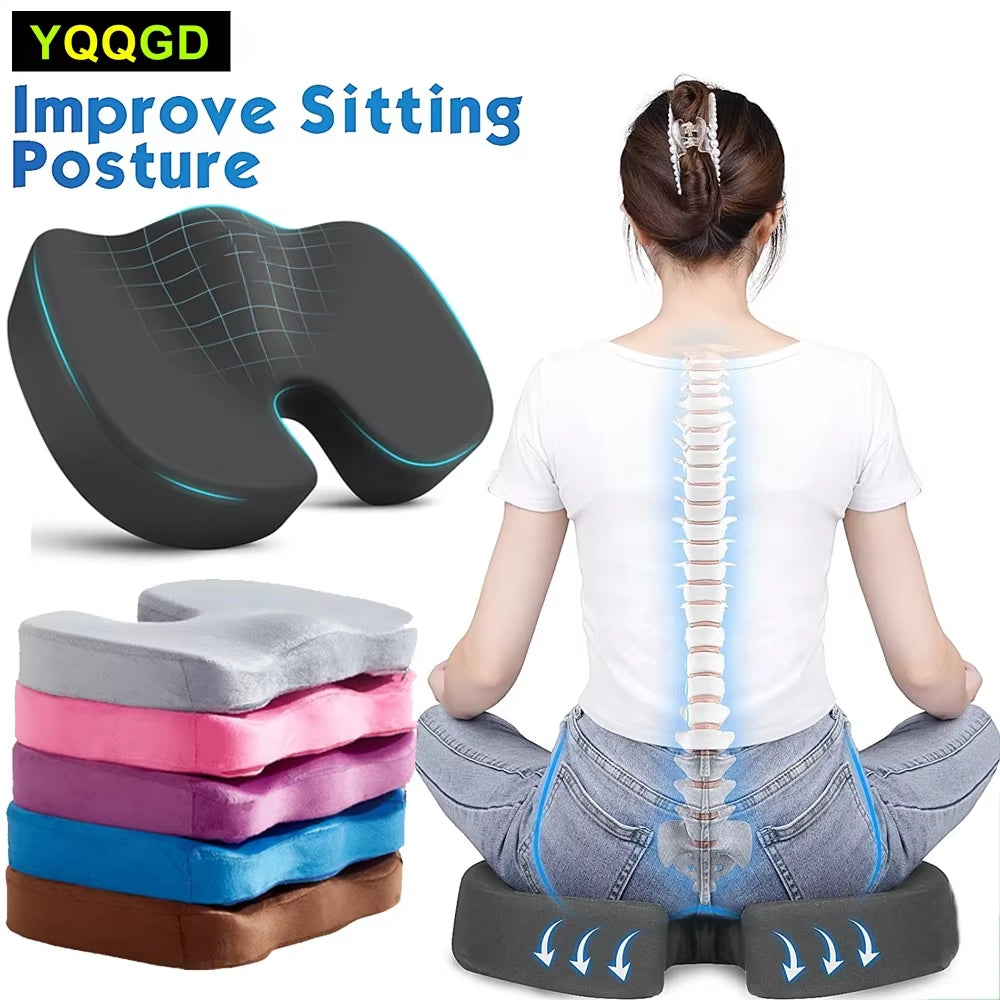Seat Cushion Office Chair Cushions Coccyx Orthopedic Memory Foam U Seat Massage Chair Cushion Pad Car Massage Cushion